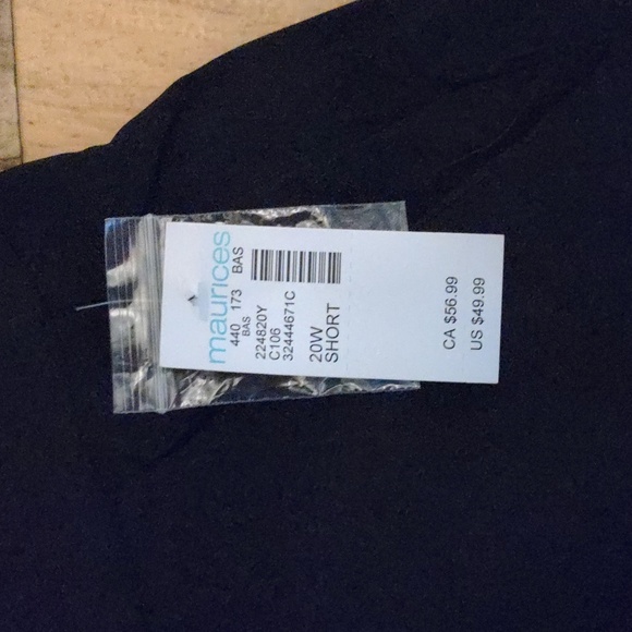 NWT Maurices Idealist Black Wide Leg High Rise Pants 20W LONG - Picture 3 of 8